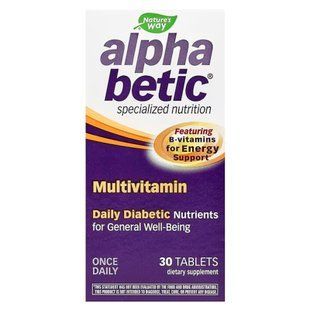Мультивитамины для диабетиков, Alpha Betic&reg; Multivitamin, Nature's Way, один раз в день, 30 таблеток ABK-60038 фото