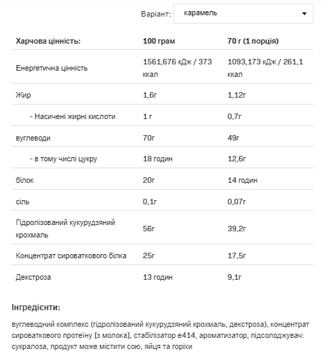 Mass Acceleration (гейнер) - 3000g Caramel 100-50-5970491-20 фото