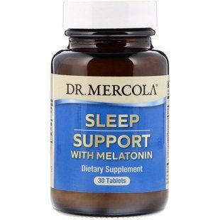 Підтримка сну з мелатоніном, Sleep Support with Melatonin, Dr, Mercola, 30 таблеток MCL03147 фото