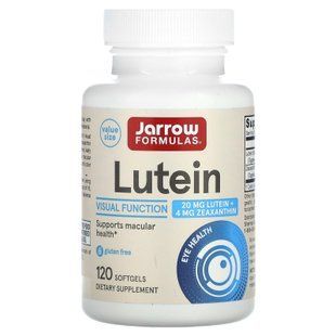 Лютеин, Lutein, Jarrow Formulas, 20 мг, 120 гелевых капсул JRW-12035 фото