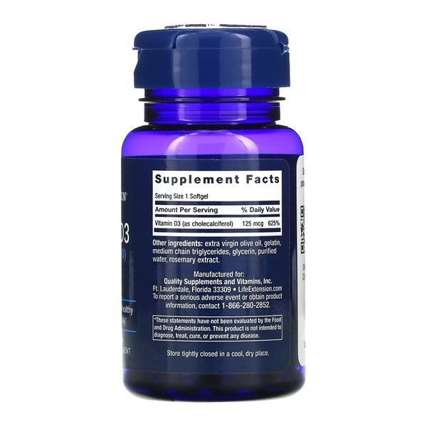 Витамин D3 Vitamin D3 125 mcg (5000 IU) - 60 softgels 2022-10-1906 фото