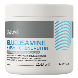 Glucosamine + MSM + Chondroitin Powder (глюкозамин) - 150 g raspberry VP-2026-355 фото