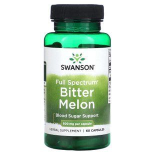 Гірка диня, Bitter Melon, Swanson, 500 мг, 60 веганських капсул SWV-11161 фото