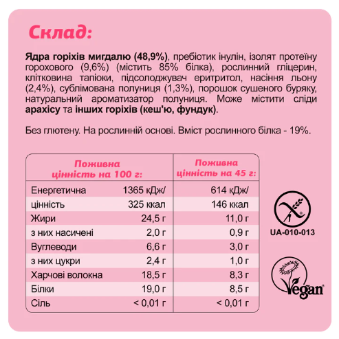 KETO Protein Bar (протеиновый батончик) - 10x45g Strawberry + Almond 2022-10-2478 фото