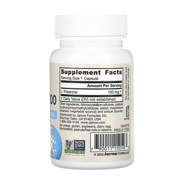 Теанін Theanine 100mg - 60 vcaps 2023-10-5575 фото