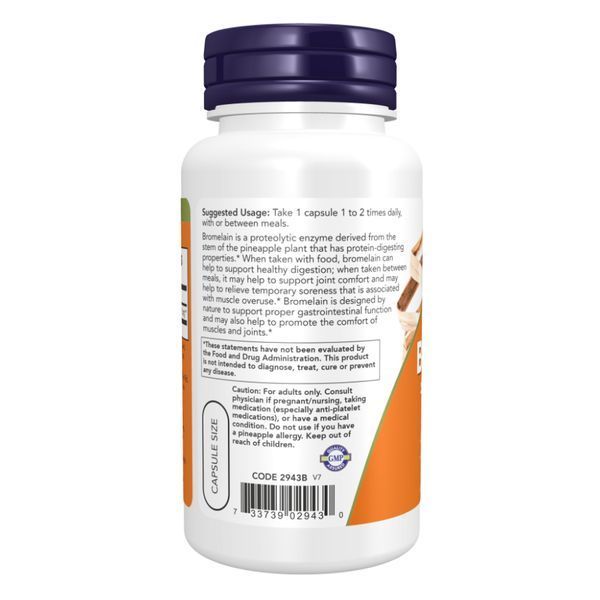 Пищеварительные ферменты Bromelain 500mg - 60 vcaps 2022-10-2607 фото
