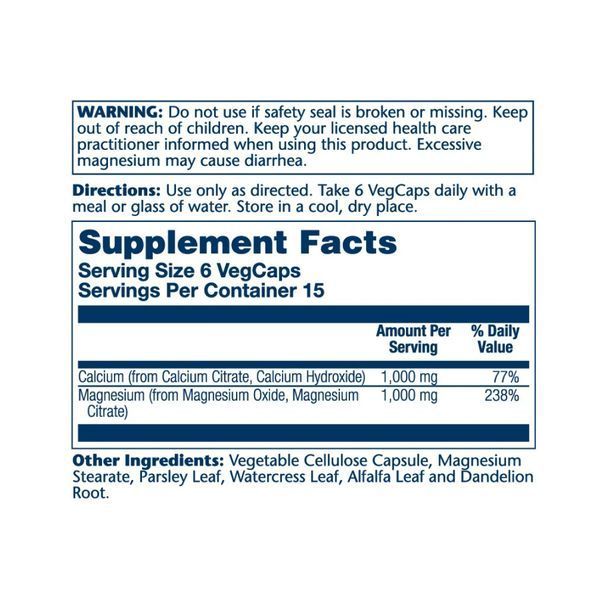 Calcium & Magnesium Citrate для нервової системи та м'язів - 90 vcaps 2023-10-2393 фото
