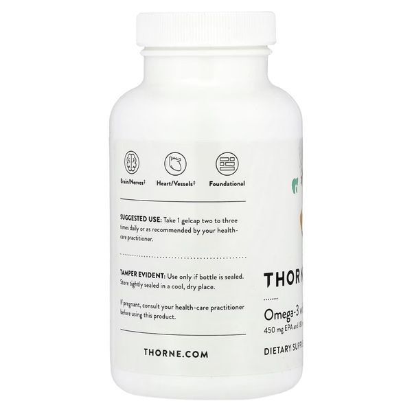 Омега-3 з коензимом Q10, Omega-3 with CoQ10, Thorne, 90 гелевих капсул THR61603 фото