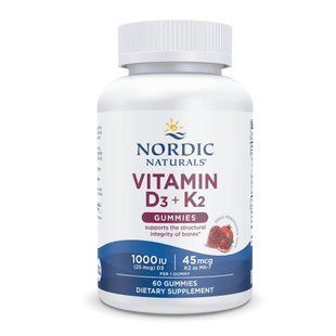 Жевательные витамины D3 + K2, Гранат, Vitamin D3 K2 Gummies, Nordic Naturals, 60 Жевательных Конфет NOR31160 фото