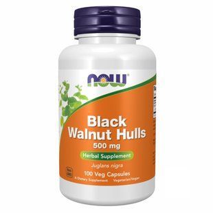Чорний горіх Black Walnut Hulls 500 mg - 100 vcaps 2022-10-0394 фото