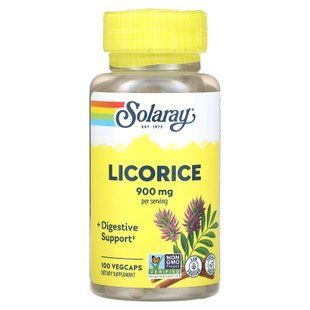 Корінь солодки, Organically Grown Licorice, Solaray, 450 мг, 100 капсул SOR-19370 фото