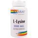 Лизин 1000 Мг, L-Lysine, Solaray, 90 Таблеток SOR04860 фото 1