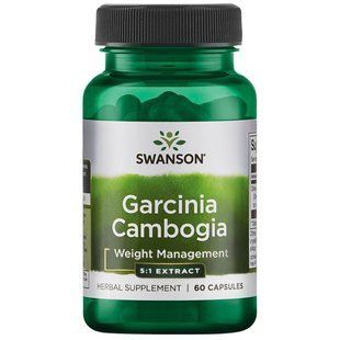 Гарцинія камбоджійська, Garcinia Cambogia, Swanson, екстракт 5:1, 60 капсул (80 мг на капсулу) SWV-11578 фото