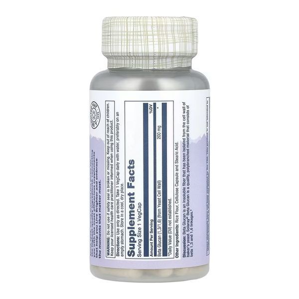 Диетическая добавка High Potency Beta Glucan 200mg - 30 vcaps 2023-10-6985 фото