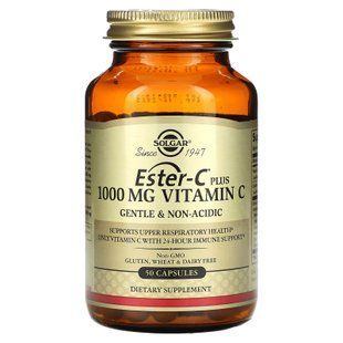 Витамин С эстер плюс, Ester-C Plus Vitamin C, Solgar, 1000 мг, 50 капсул SOL-00693 фото