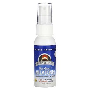 Мелатонин (вкус апельсина), NutraSpray Melatonin, Source Naturals, спрей, 59.14 мл SNS-00328 фото