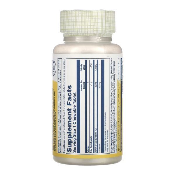 L-Theanine 200mg (L-теанин) - 30 chewables 2023-10-6789 фото