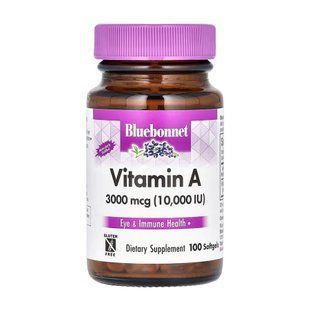 Vitamin A 3000 mcg (10,000 IU) - 100 Softgels 2023-10-5584 фото