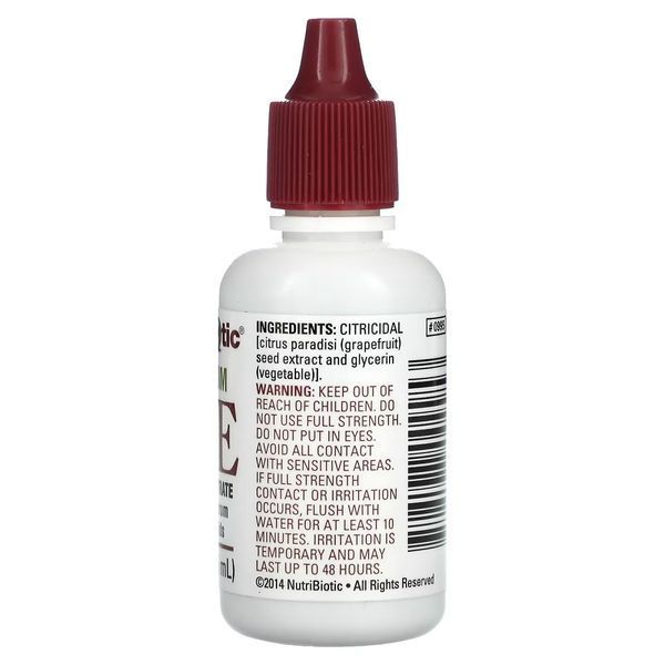 Екстракт насіння грейпфрута високої концентрації, Maximum GSE, Liquid Concentrate, NutriBiotic, 29,5 мл NBC00995 фото