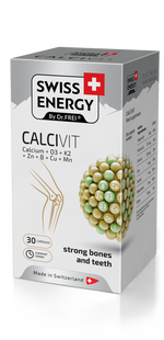 Кальций + Витамин D3 + Витамин К2, CALCIVIT Calcium+Vitamin D3+Vitamin K2, Swiss Energy, 30 капсул SWE-32422 фото