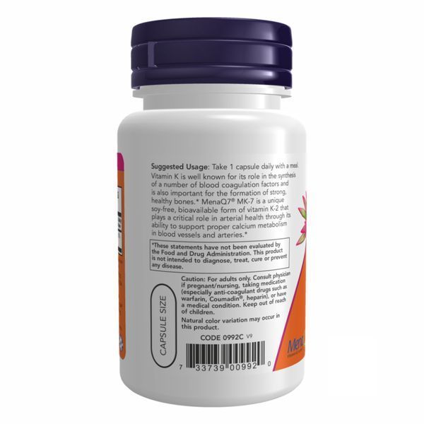 Витамин K Vitamin K-2 (MK7) 100 mcg - 60 vcaps 2022-10-0461 фото