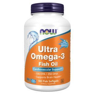 Ultra Omega-3 FO 500/250 Fish Gelatin (омега-3) - 180 Softgels 2022-10-0411 фото