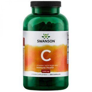 Вітамін C Vitamin C with Rose Hips 1000 mg - 250 caps 100-21-9481331-20 фото