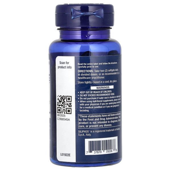Силимарин (Расторопша), European Milk Thistle, Life Extension, 60 желатиновых капсул LEX19226 фото