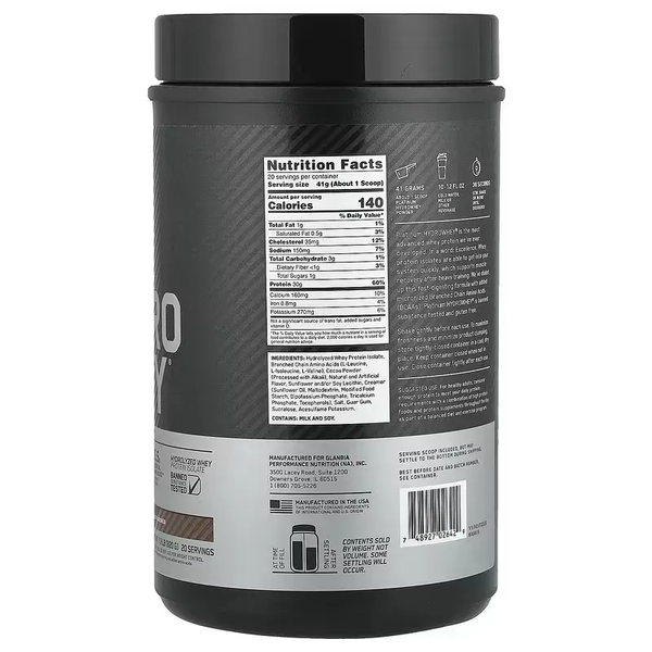 Platinum Hydro Whey - 800 gram TURBO CHOC VP-2026-172 фото