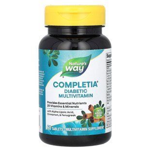 Мультивитамины без железа для диабетиков, Diabetic Complete Multi-Vitamin, Nature's Way, 60 таблеток NWY-14923 фото