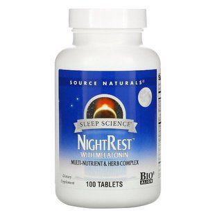 Комплекс для Нормалізації Сну, NightRest, Source Naturals, 100 таблеток SN0358 фото