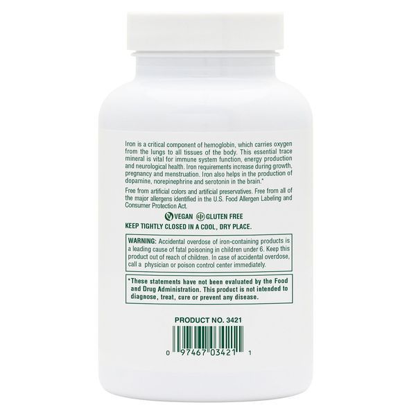 Залізо хелатне з Вітаміном С, Chewable Iron, Natures Plus, 90 жувальних таблеток NTP3421 фото