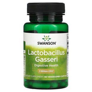 Пробіотик, Lactobacillus Gasseri, Swanson, 3 млрд КУО, 60 вегетаріанських капсул SWV-19027 фото