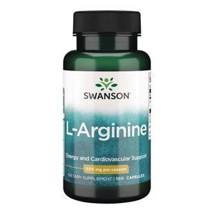 Аргінін L-Arginine 500 mg - 100 Capsules 100-18-5230944-20 фото