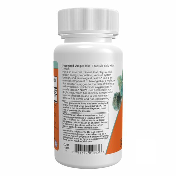Iron 18mg Ferrochel при анемии и усталости - 120 vcaps 2022-10-0035 фото