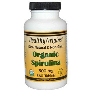 Спирулина, Spirulina, Healthy Origins, органическая, 500 мг, 360 таблеток. HOG-88237 фото