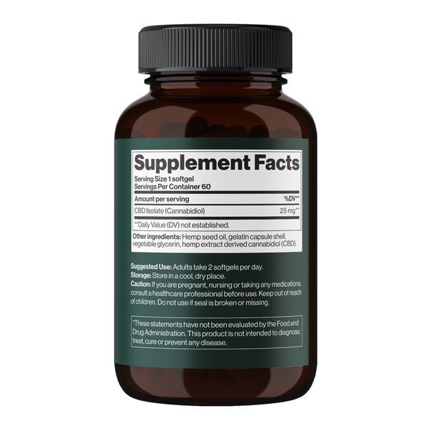 CBD Isolate 1500 mg с каннабидиолом - 60 softgels 2023-10-5111 фото