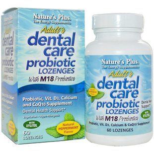 Гигиена полости рта с пробиотиком, Dental Care, Nature's Plus, для взрослых, мятный вкус, 60 леденцов NAP-04383 фото