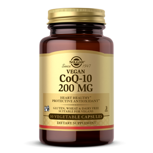Коензим Q10, Vegan CoQ-10, Solgar, 200 мг, 30 вегетаріанських капсул SOL-00948 фото