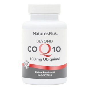 Коензим Q10, Убіхінол, 100 мг, Beyond CoQ10, Natures Plus, 60 гелевих капсул NTP49569 фото