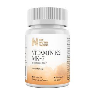 Витамин К2 менахинон-7, Vitamin K2 MK-7, My Nutri Week, 100 мкг, 60 капсул MNW-533181 фото