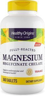 Магний бисглицинат хелат, Magnesium Bisglycinate Chelate, Healthy Origins, 200 мг, 360 таблеток HOG-39545 фото