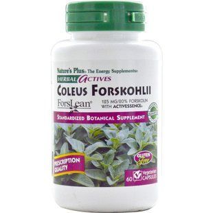 Форсколін, Coleus Forskohlii, Nature's Plus, Herbal Actives, 125 мг, 60 капсул NAP-07170 фото