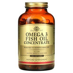 Омега-3, Omega-3 Fish Oil, Solgar, концентрат риб'ячого жиру, 240 гелевих капсул SOL-01699 фото