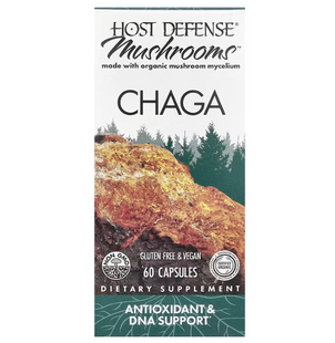 Чага, Chaga, Host Defense, Mushrooms&trade;, антиоксидант та підтримка ДНК, 60 капсул FPI-03182 фото