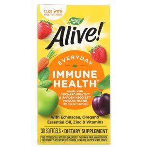 Мультивитамины, поддержка иммунитета, Alive! Immune Health, Nature's Way, 30 гелевых капсул NWY-13294 фото