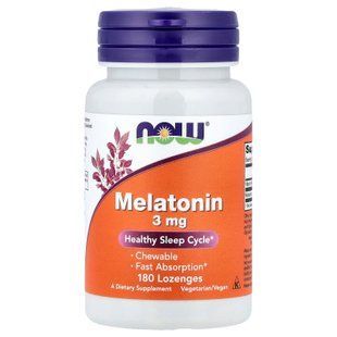 Мелатонин, Melatonin, Now Foods, 3 мг, 180 леденцов NOW-03259 фото