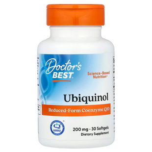 Убіхінол, Ubiquinol, Doctor's Best, 200 мг, 30 гелевих капсул DRB-00274 фото