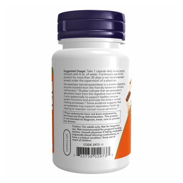 Serrapeptase 60,000 Units (дієтична добавка) - 60 vcaps 2022-10-1706 фото