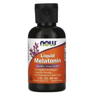Мелатонин, Melatonin, Now Foods, 3 мг, жидкий, 59 мл NOW-03261 фото